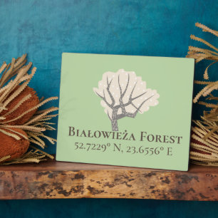 Białowieża Forest Latitude & Longitude  Plaque