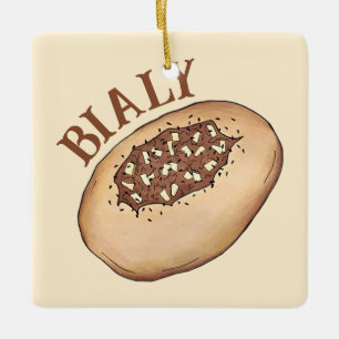 Bialy Jewish Bakery Onion Bread Poland Polish Food Ceramic Ornament