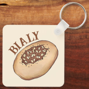 Bialy Jewish Bakery Onion Bread Poland Polish Food Key Ring
