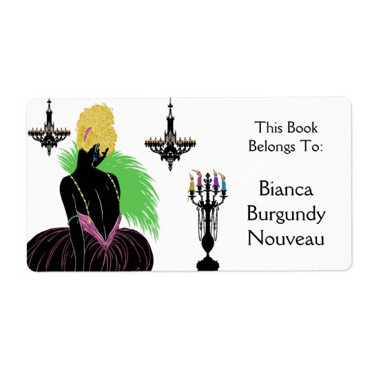 Bianca in Black and White - Bookplate Shipping Label
