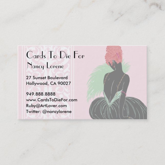 Bianca in Pink - Business Cards (Front)