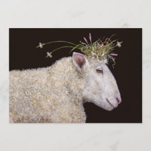 Bianca the sheep engagement party invite