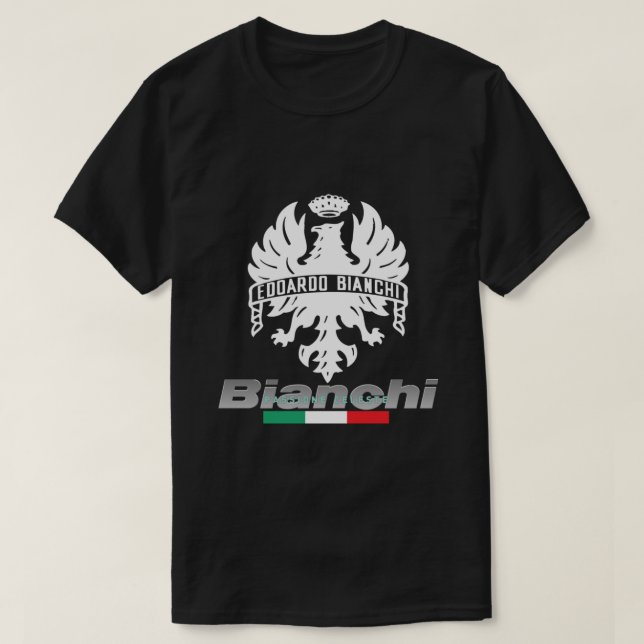 Bianchi Bicycles Edoardo Bianchi Passione Celeste  T-Shirt (Design Front)