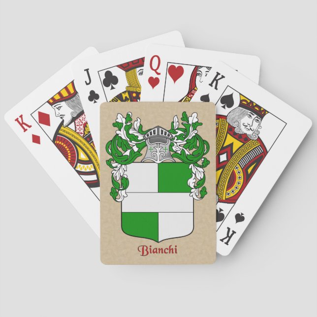 Bianchi Heraldic Shield on Parchment Playing Cards (Back)