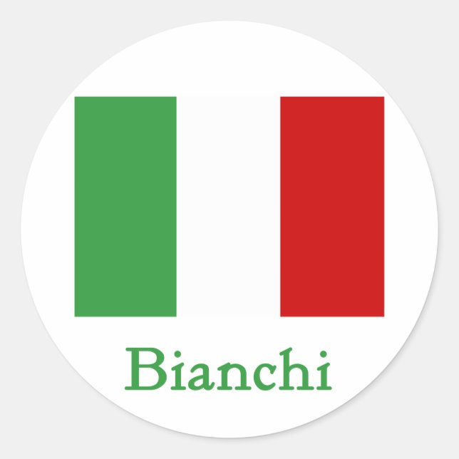 Bianchi Italian Flag Classic Round Sticker (Front)