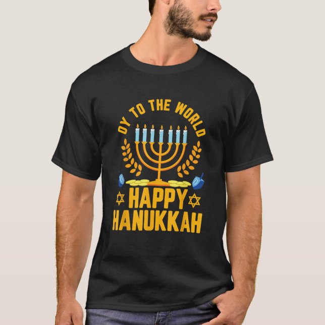 Bianco Brands Hanukkah Gifts Funny Happy Hanukkah  T-Shirt (Front)