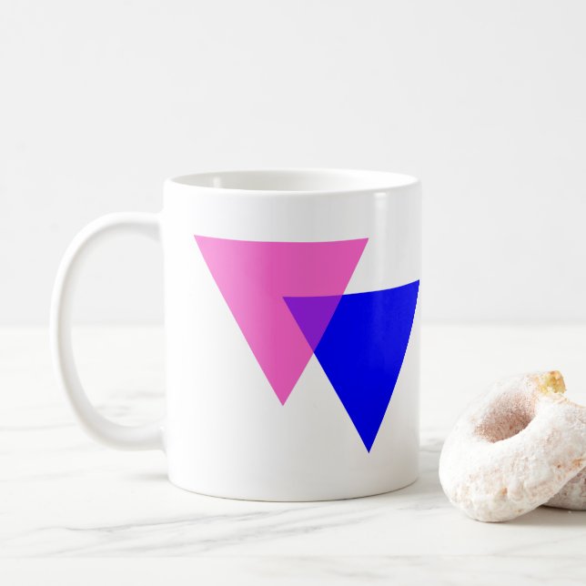 Biangles Bisexual Pride Coffee Mug (With Donut)