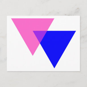Biangles Bisexual Pride Postcard