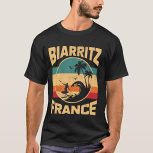 Biarritz France City Passionate About Surfing Wave T-Shirt
