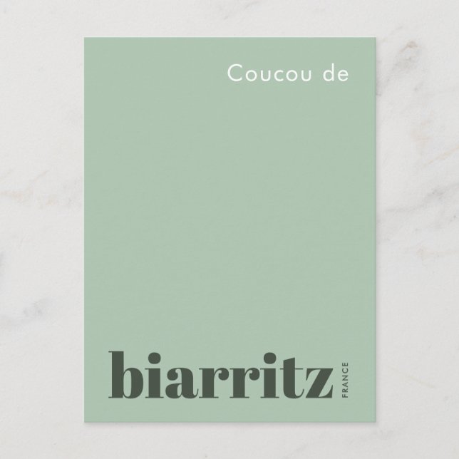 Biarritz France modern vacation Postcard (Front)