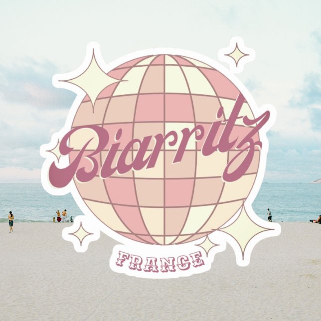 Biarritz France Retro Vintage Party pink (Creator Uploaded)