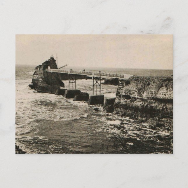 Biarritz Pont et Rocher Postcard (Front)