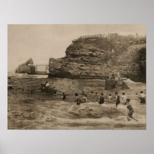 BIARRITZ - Rocher de la Virge et Bains du port Poster