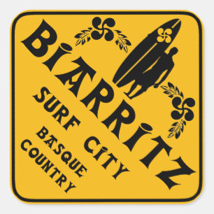 Biarritz Surfing Square Sticker