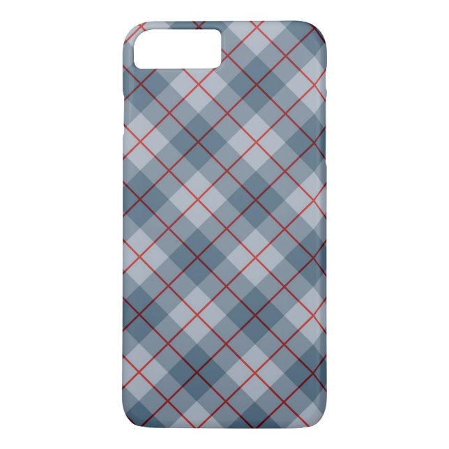 Bias Plaid Blue-Red Stripe Case-Mate iPhone Case (Back)