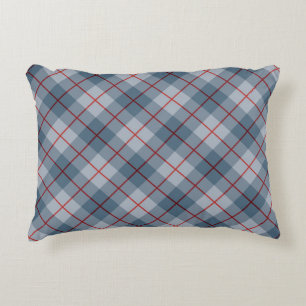 Bias Plaid Blue-Red Stripe Decorative Cushion