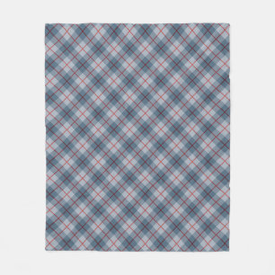 Bias Plaid Blue-Red Stripe Fleece Blanket