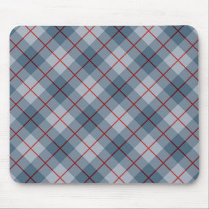 Bias Plaid Blue-Red Stripe Mouse Mat