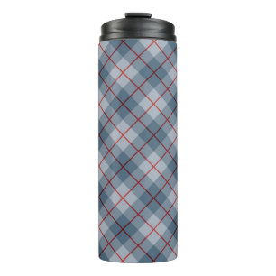 Bias Plaid Blue-Red Stripe Thermal Tumbler