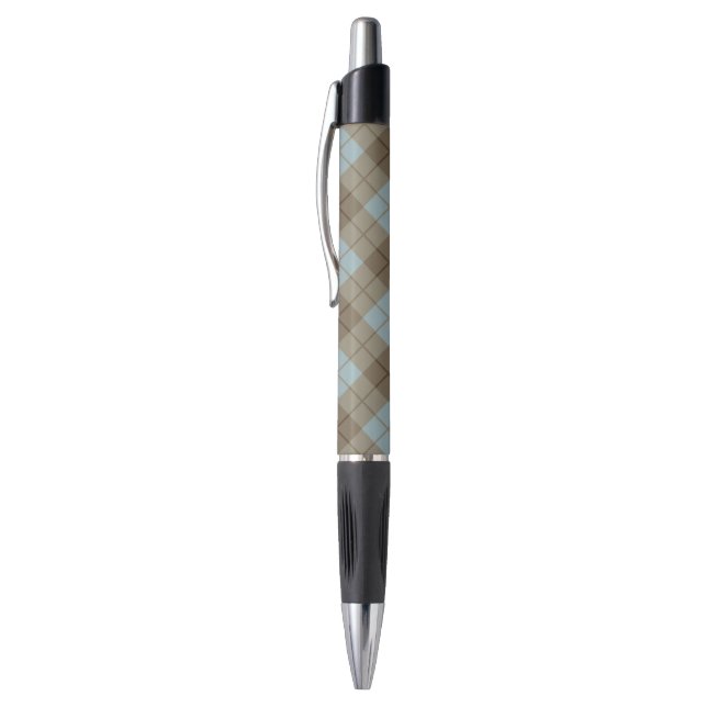 Bias Plaid in Blue and Brown (Top (Vertical))