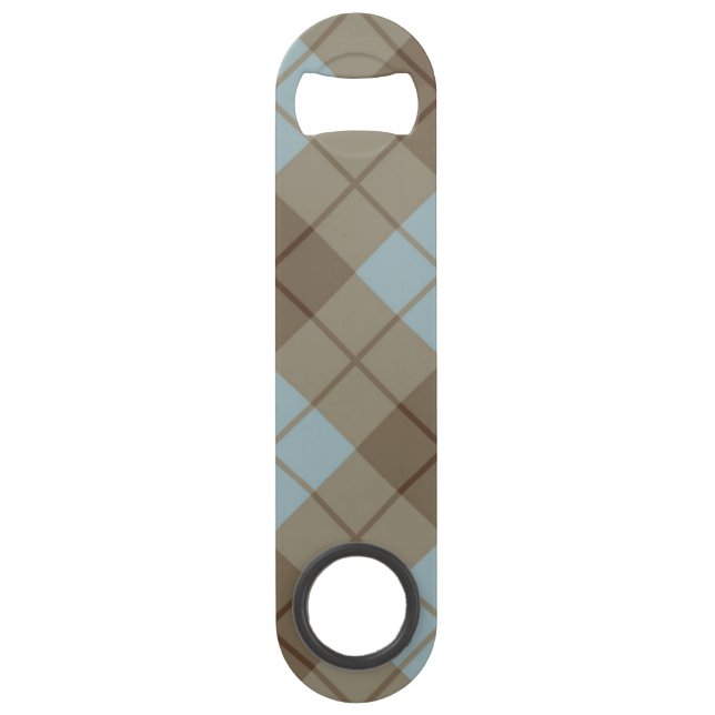 Bias Plaid in Blue and Brown (Front)