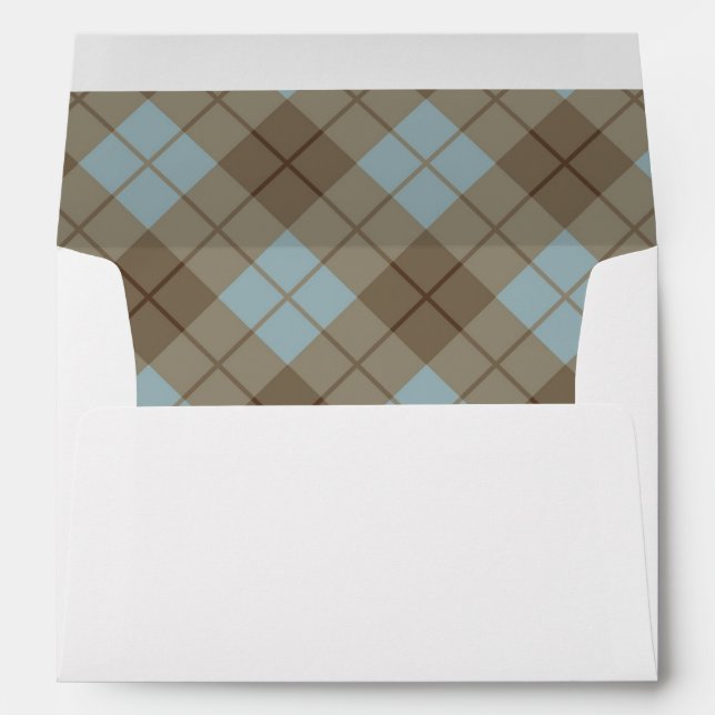 Bias Plaid in Blue and Brown Envelopes (Back (Bottom))