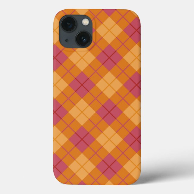Bias Plaid in Orange and Pink Case-Mate iPhone Case (Back)