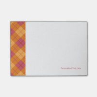 Bias Plaid in Orange and Pink
