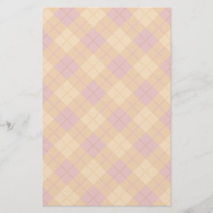 Bias Plaid in Orange and Pink Stationery
