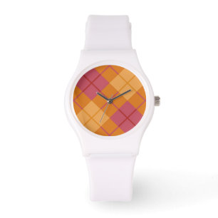 Bias Plaid in Orange and Pink Watch