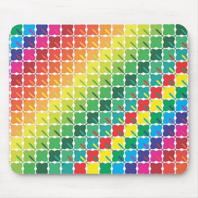 bias rounded square swatch colours mouse mat (Front)