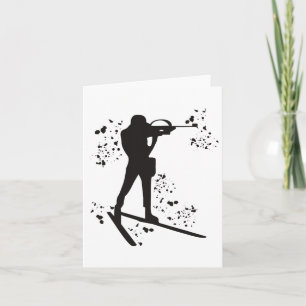 Biathlete Nordic Skiing Biathlon 10  Card