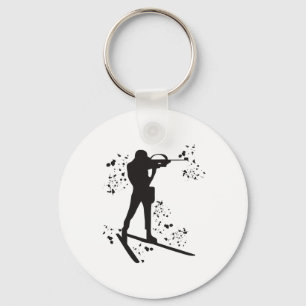 Biathlete Nordic Skiing Biathlon 10  Key Ring