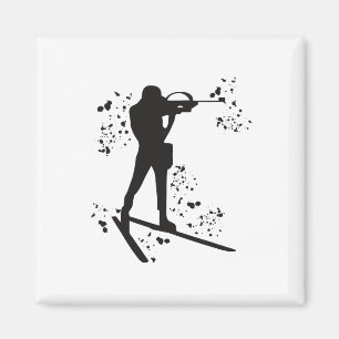 Biathlete Nordic Skiing Biathlon 10  Magnet