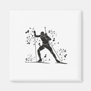 Biathlete Nordic Skiing Biathlon 14 Magnet