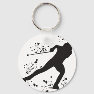 Biathlete Nordic Skiing Biathlon _15 Key Ring