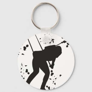 Biathlete Nordic Skiing Biathlon _25 Key Ring