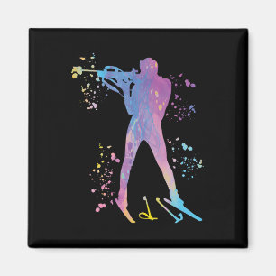 Biathlete Nordic Skiing Biathlon 3  Magnet