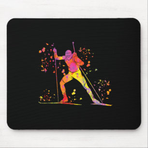 Biathlete Nordic Skiing Biathlon 5 Mouse Mat