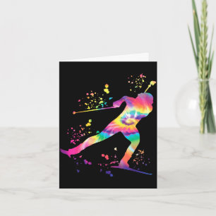 Biathlete nordic skiing biathlon  card