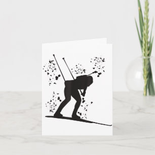 Biathlete nordic skiing biathlon card