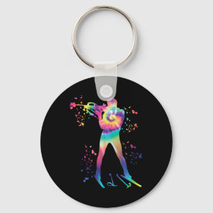 Biathlete Nordic Skiing Biathlon  Key Ring