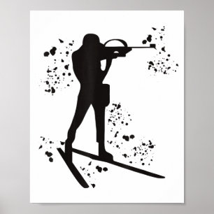 Biathlete nordic skiing biathlon poster