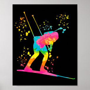 Biathlete nordic skiing biathlon poster