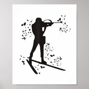 Biathlete Nordic Skiing Biathlon T-shirt_2.png  Poster