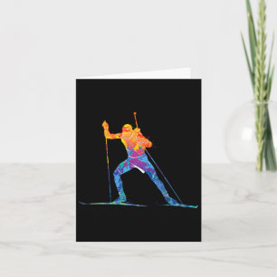Biathlete Skiing Biathlon 1 Card