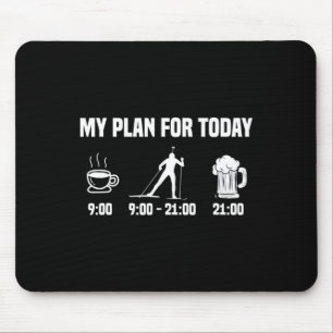 Biathlon Biathlete Plan Today Coffee Beer Skiing S Mouse Mat