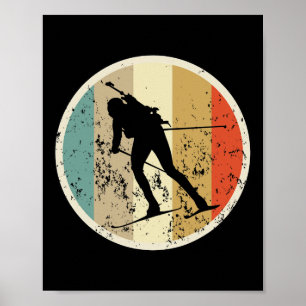 Biathlon Biathlete Skier Skiing Winter Sports Snow Poster