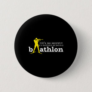 Biathlon Biathlete Skiing Shooting For Men Women K 6 Cm Round Badge