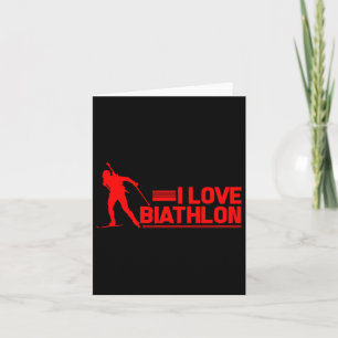 Biathlon Biathlete Skiing Shooting For Men Women K Card